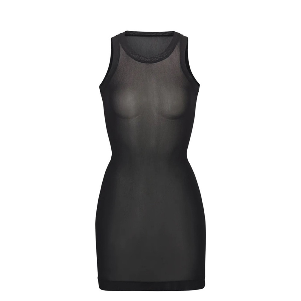 SKIMS SUMMER MESH HIGH NECK TANK DRESS